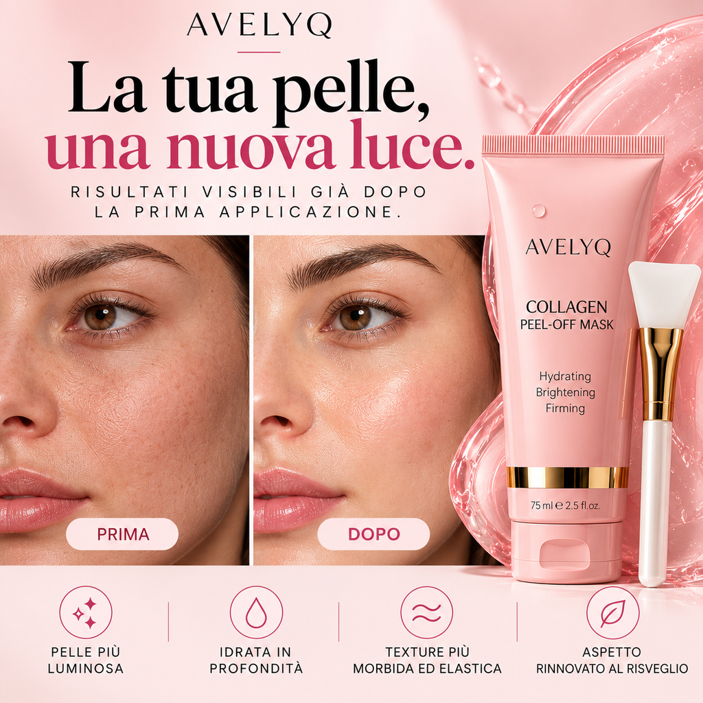 Maschera peel-off al collagene