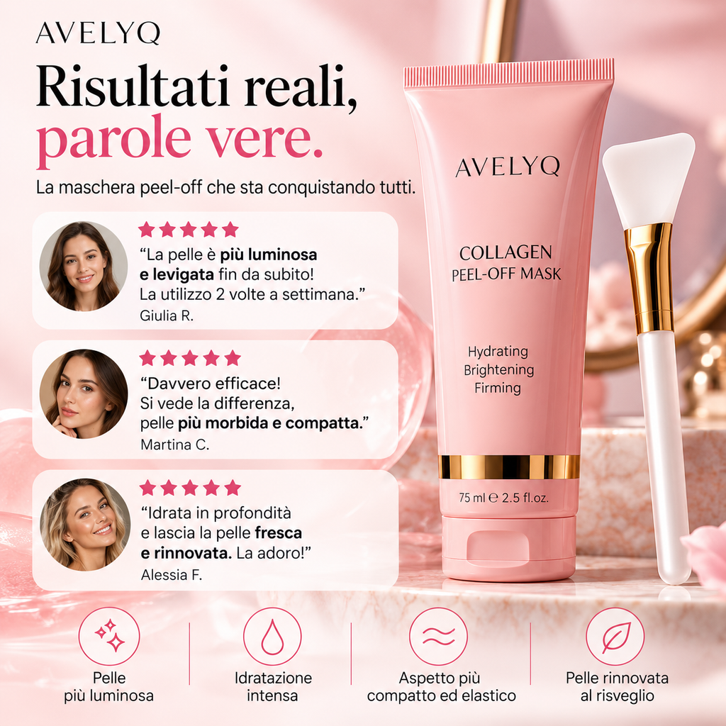 Maschera peel-off al collagene